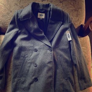 Charcoal gray peacoat, BRAND NEW with tags!